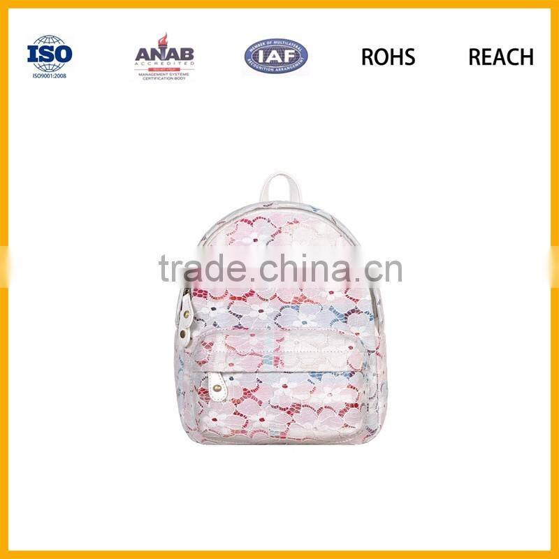 Leading Manufacturer Korean Designer Girls Bag Backpack Schoolbag Leisure Bag