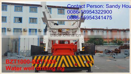 trailer type water well drilling machinery 1000m