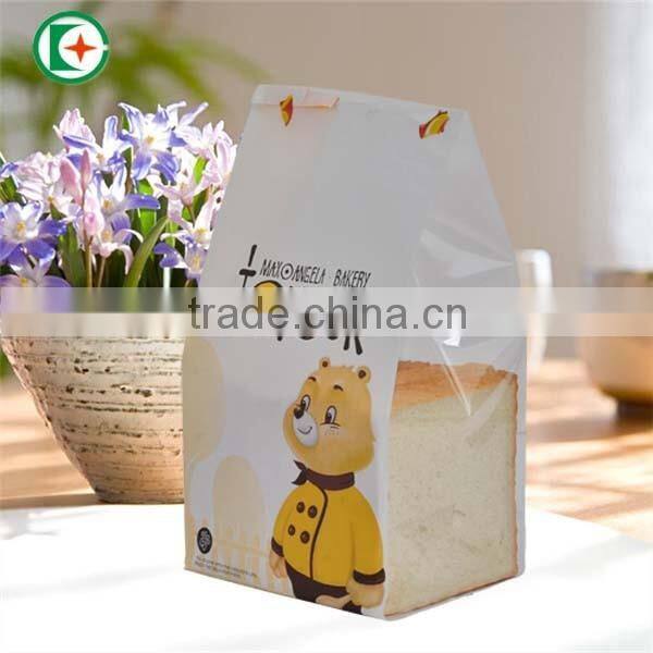 PE coated craft paper bread bag with window wholesale for children