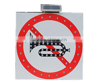 LED flashing no honking traffic signs, solar reflective traffic signals