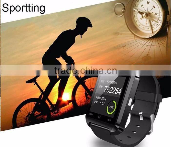 Factory supply 2016 fashion ios w8 unlocked u8 smart watch mobile phone