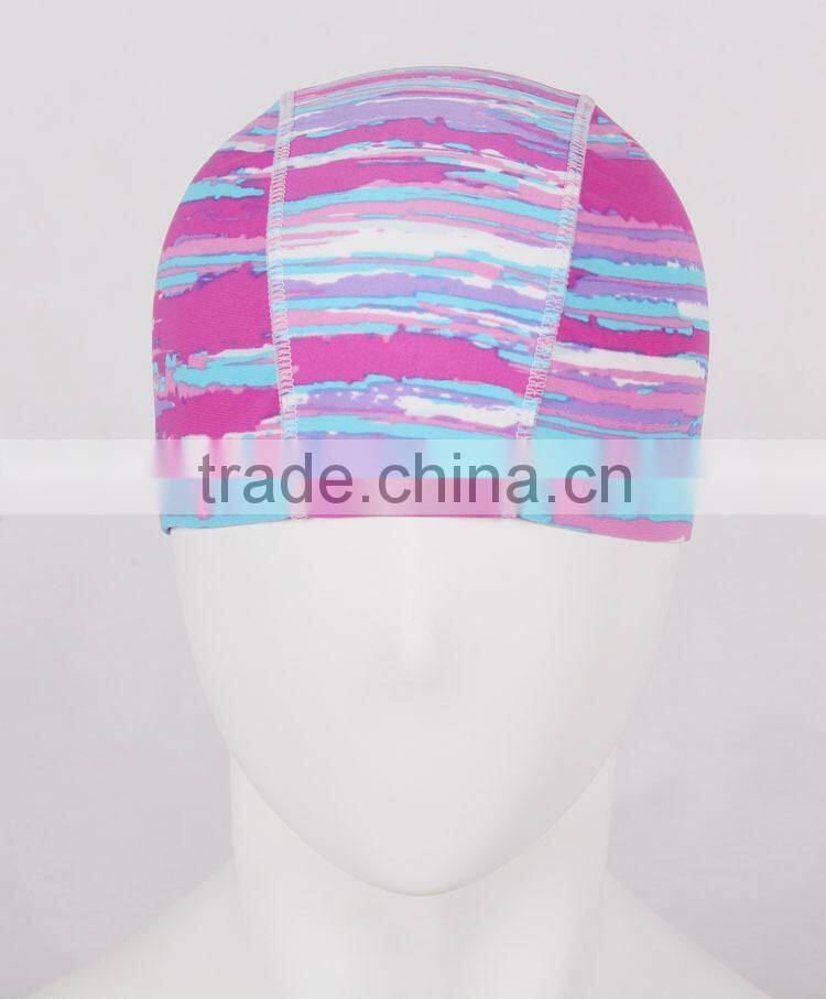CNYE printed swimming cap soft breathable general swimming caps men lycra swim cap women high quality new design