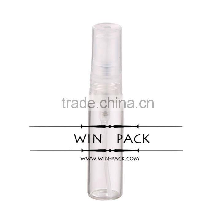 15ml clear tube perfume bottle with black sprayer and black cap, tube perfume bottle manufacturer