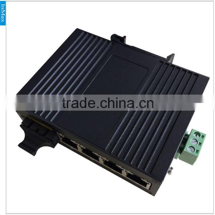 5 Port 1F+4T Industrial Fiber optical switch, fiber optic media converter i305A