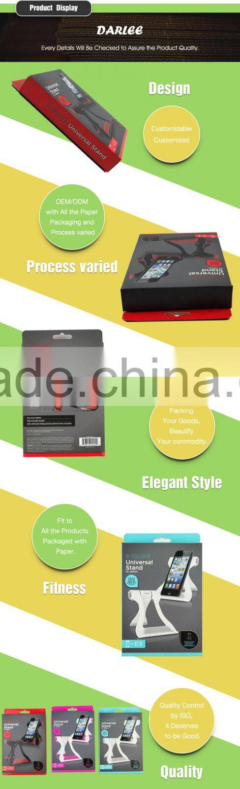 China manufacture embossed UV custom logo recyclable free sample electronic packaging boxes