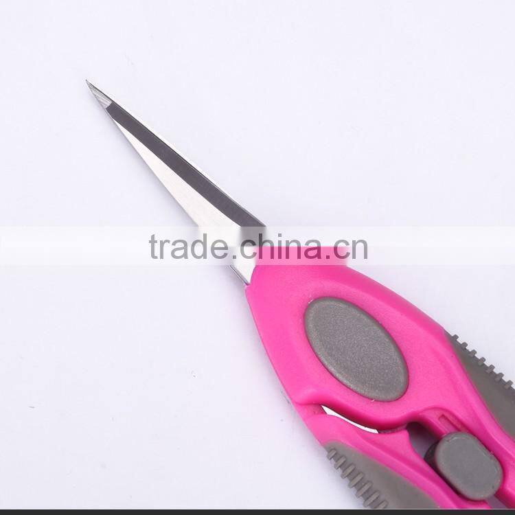 SS13016P -2016 New style and design 6.5 stainless steel tailor scissors with colorful plastich handle