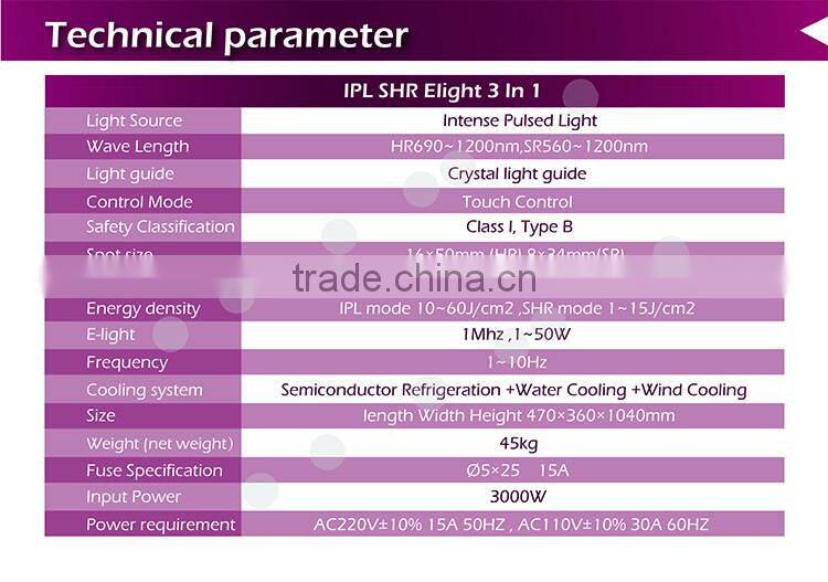 ce technology aft adena ellipse aurora fbl used e-light shr ipl photo rejuvenation machine
