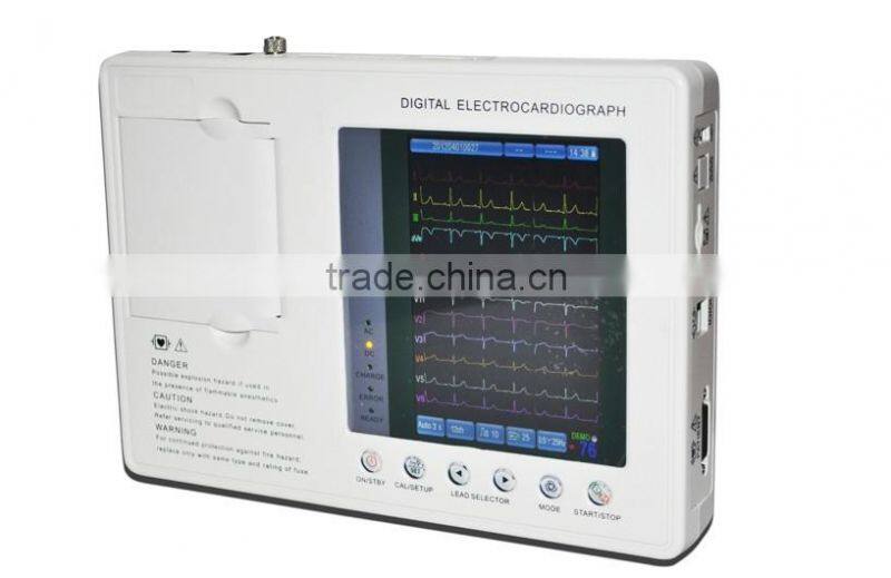 Cheap price 3 channel Resting ECG Machine Electrocardiograph electrocardiogram EKG factory
