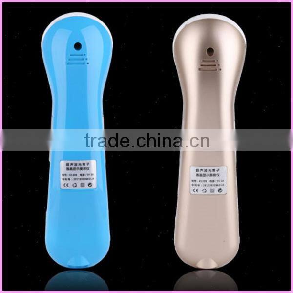 2014 new designed 3M ultrasonic beauty machine with LED photon therapy