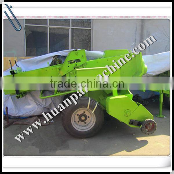 Square hay bale bundling machine tractor pull type square baler