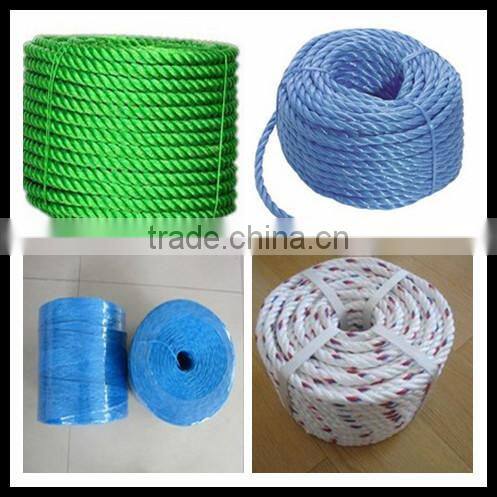 colored pe rope with 3 strands/twisted rope/fishing net twine
