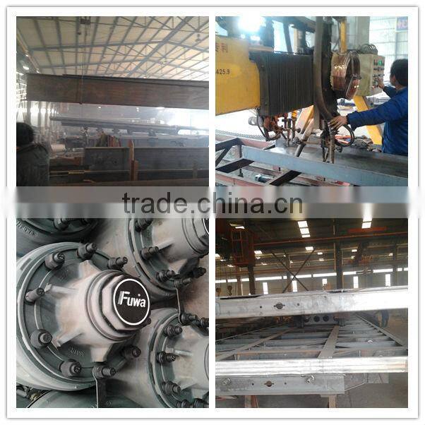 3 axles 20ft 40ft container platform flatbed semi trailer/truck trailer/shipping container trailers for sale