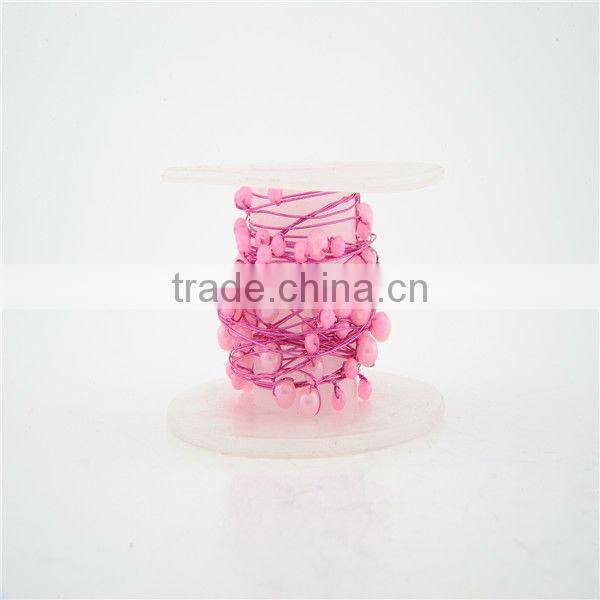 Craft Metal wire with pearls,craft pearl on reel wire