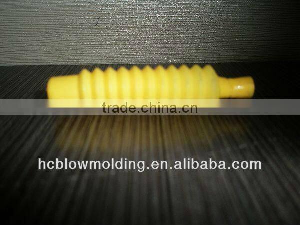 OEM Blow Molding Yellow plastic HDPE corrugated pipe plastic Pipe Elbow for sale