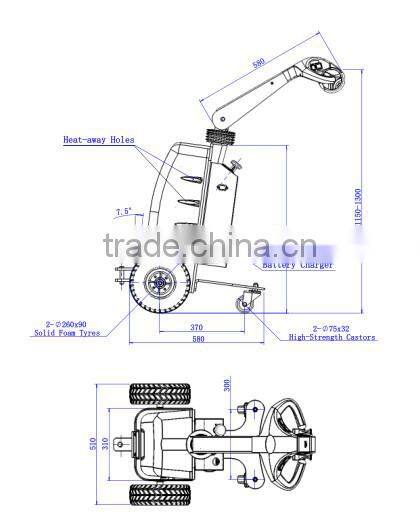 Mini tugger with ETM-50 with compact design supermarket and factory