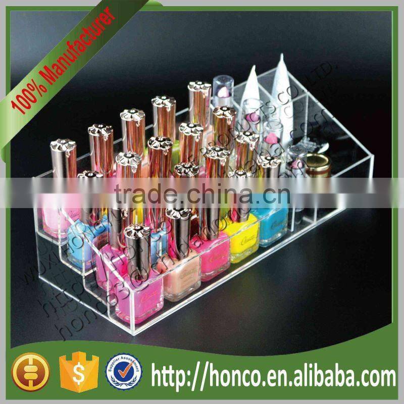 Cheapest Clear Colour 4 Tiers Cosmetics Nail Polish Acrylic Display Stand Rack