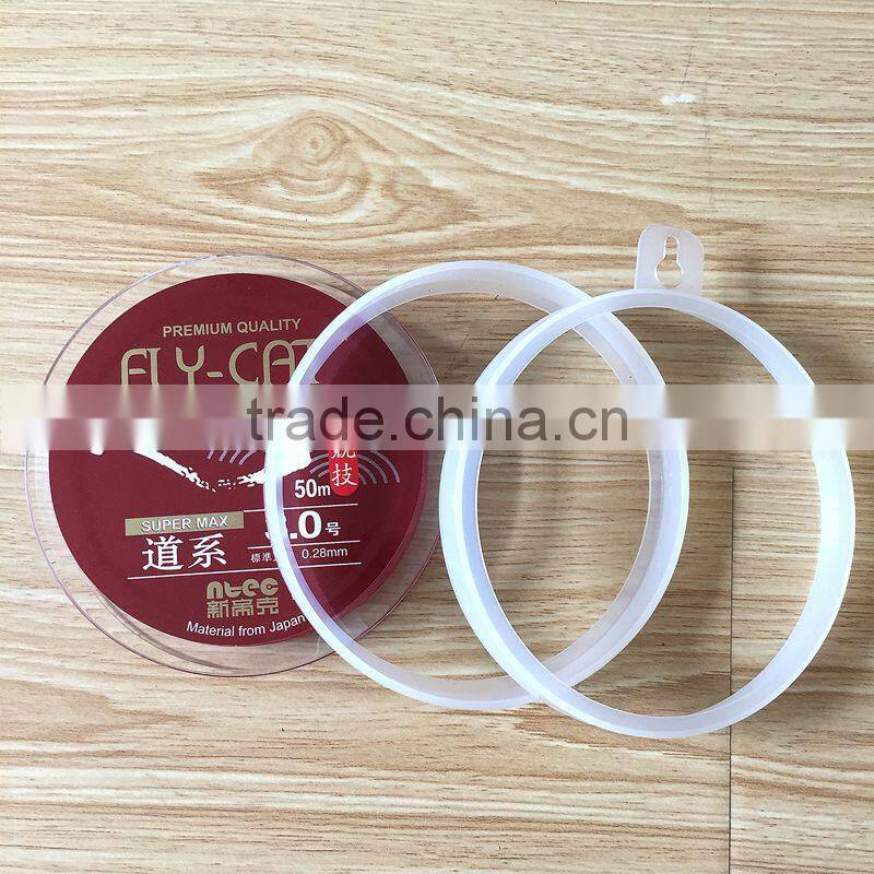 3.0# 0.28mm red color 50m spool nylon monofilament fishing line