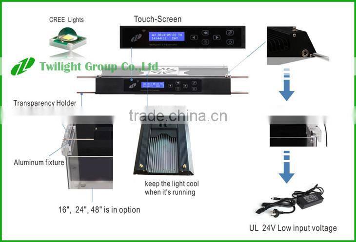 Touch screen Super functional 108w full spectrum led marine lights