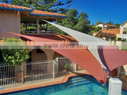 Garden outdoor cheap durable colourful HDPE D ring shade sail
