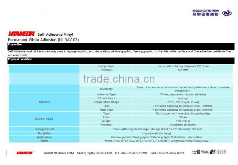 opaque self-adhesive vinyl film