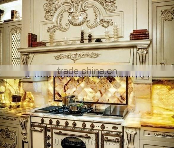 CUSTOM DESIGN AND SIZE BACKLIT ONYX KITCHEN COUNTERTOPS