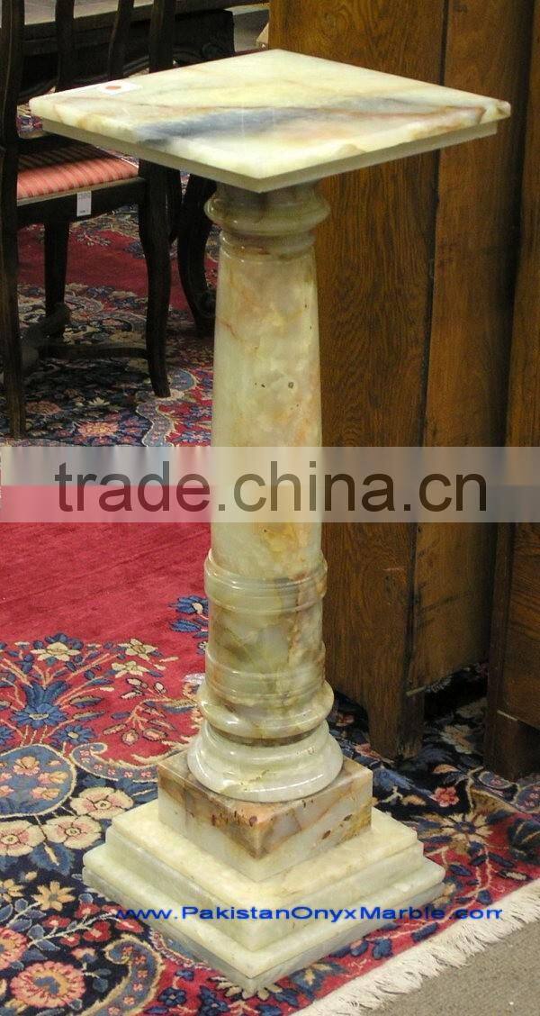 NATURAL GREEN ONYX PEDESTALS