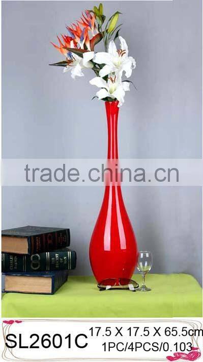 Wholesale decorative standing fibreglass lacquered vase