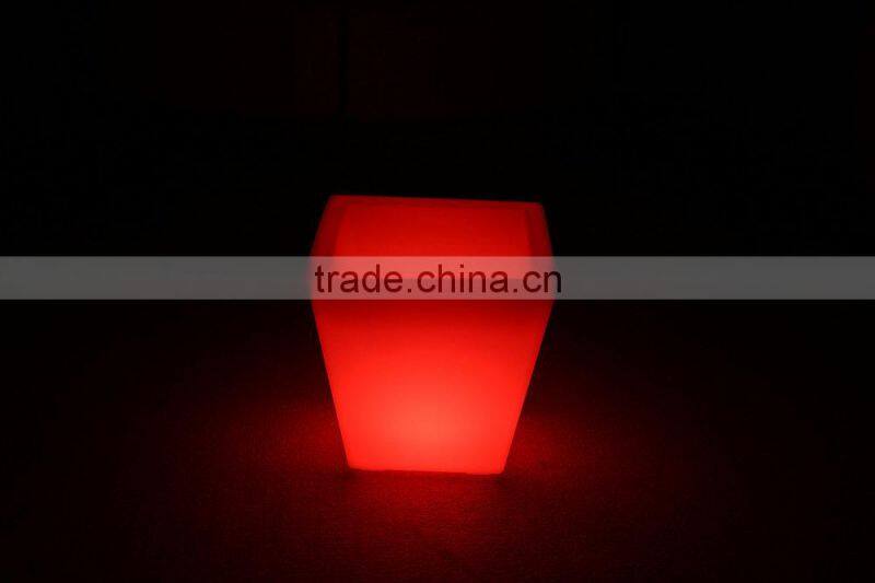 Led square flower pot/Fashionable rechargable led flower pot/Large led flower pot