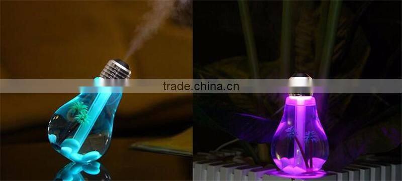 Colorful bulbs humidifier Humidifier office desktop Built-in micro landscape nightlights humidifier