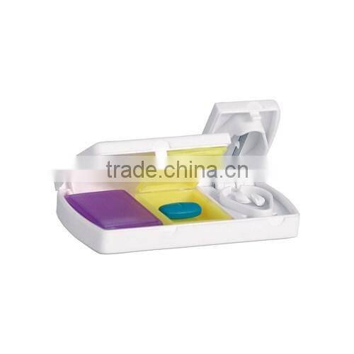 translucent medicine pillbox pill organizer with 3 compartments