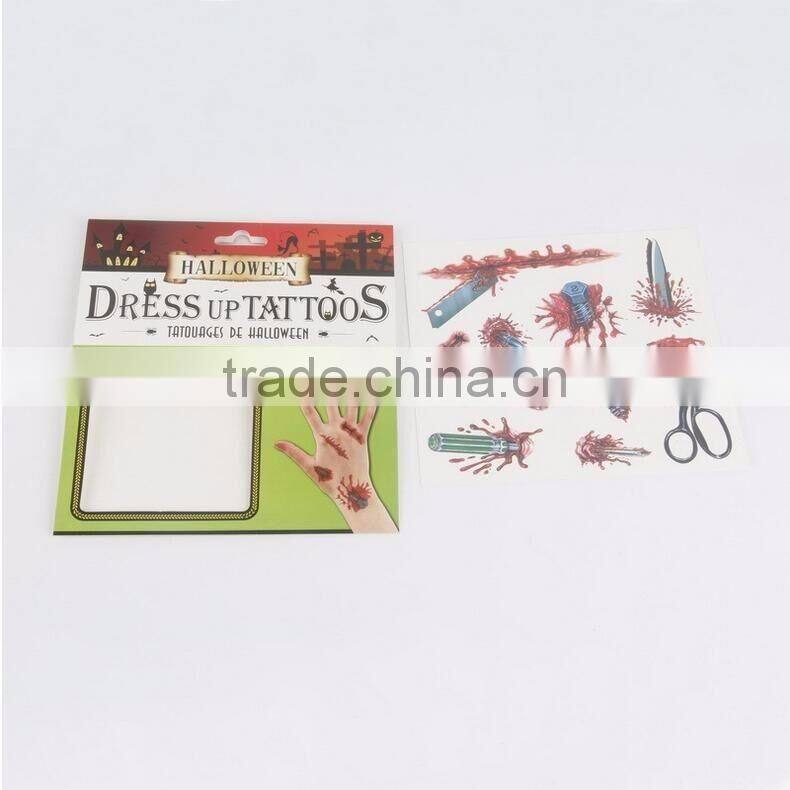 Halloween Lifelike Tattoo Sticker, Fake Scars Personalized Temporary Tattoo Sticker