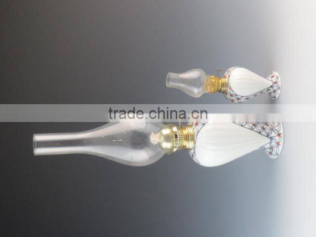 aladin and his wonderful ceramic&glass oil lamp