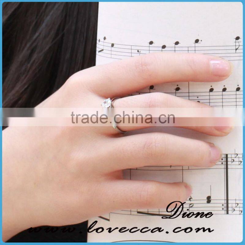 New Model 316L Surgical Stainless Steel Wedding Rings With Clear Cz Diamond