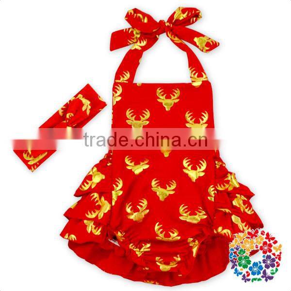 mint cotton baby toddler ruffle icing romper