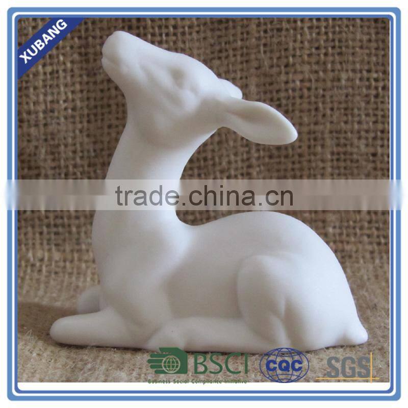 White hanging reindeer ceramic christmas hanging deer ornament