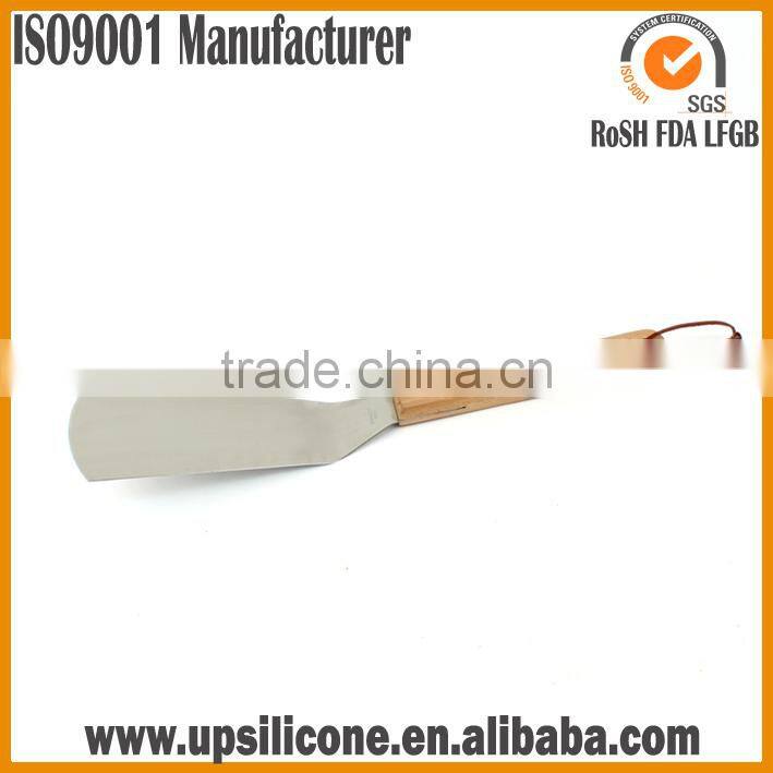 food grade stainless steel bbq spatula, bbq grill spatula with serrated edge