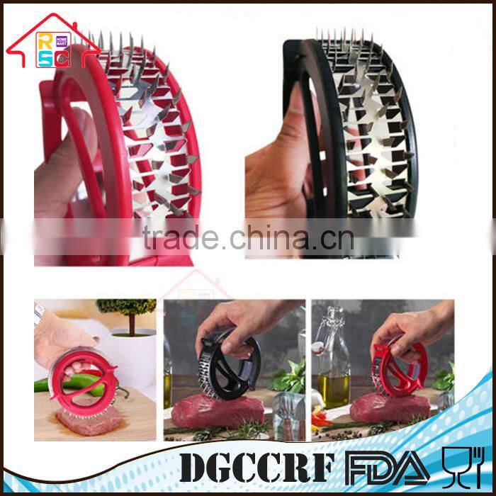 Meat Tenderizer Roller Sharp Stainless Steel Blades for Steak, Chicken, Pork