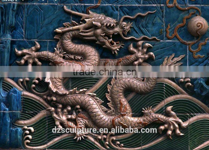 New products bronze dragon wall relief sculpture decoration