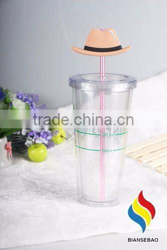 Hot sale double wall plastic acrylic tumbler 24oz