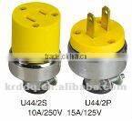 universal travel adapter male and female industrial plug socket 2 round electric pin plug convert to 2 flat