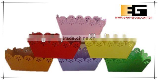 Galvanived zinc sqaure flower pots planter pots