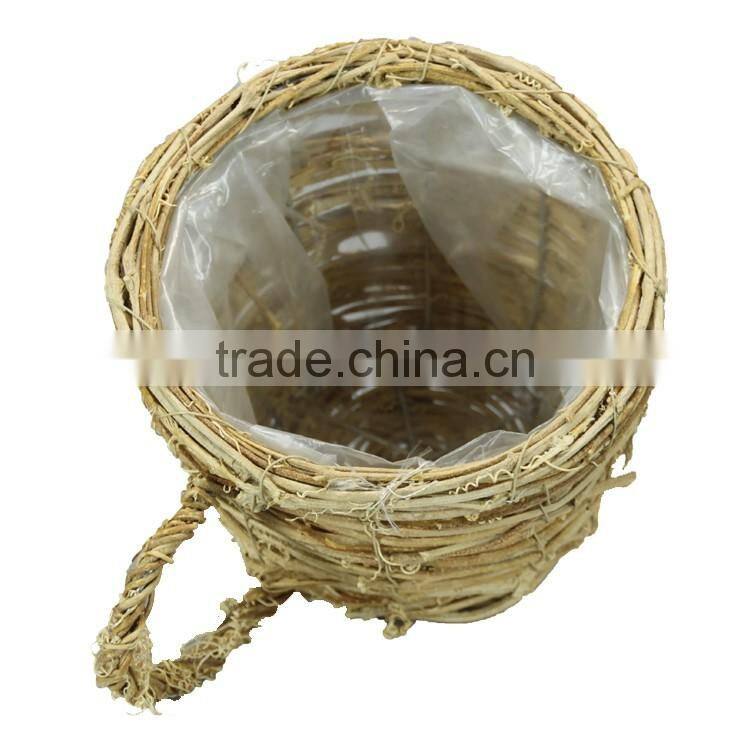 Cheap Natural Rattan Teapot for Sale/Garden Planter