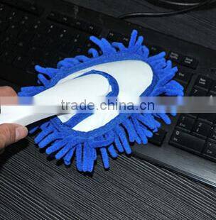 AZO free car duster, mini chenille duster with PP handle