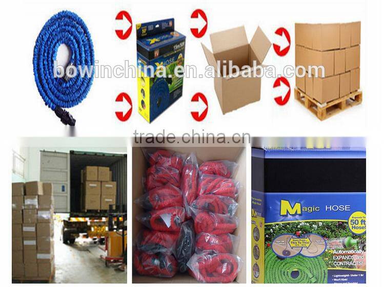 Green color quick connection expandable fabric garden hose