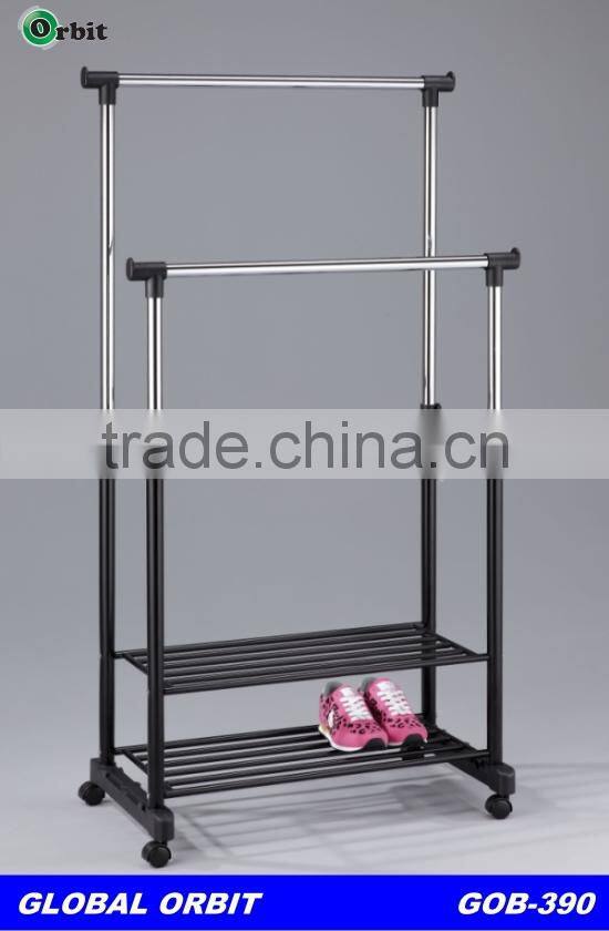 Folding aluminum clothes drying rack/space saver hanger