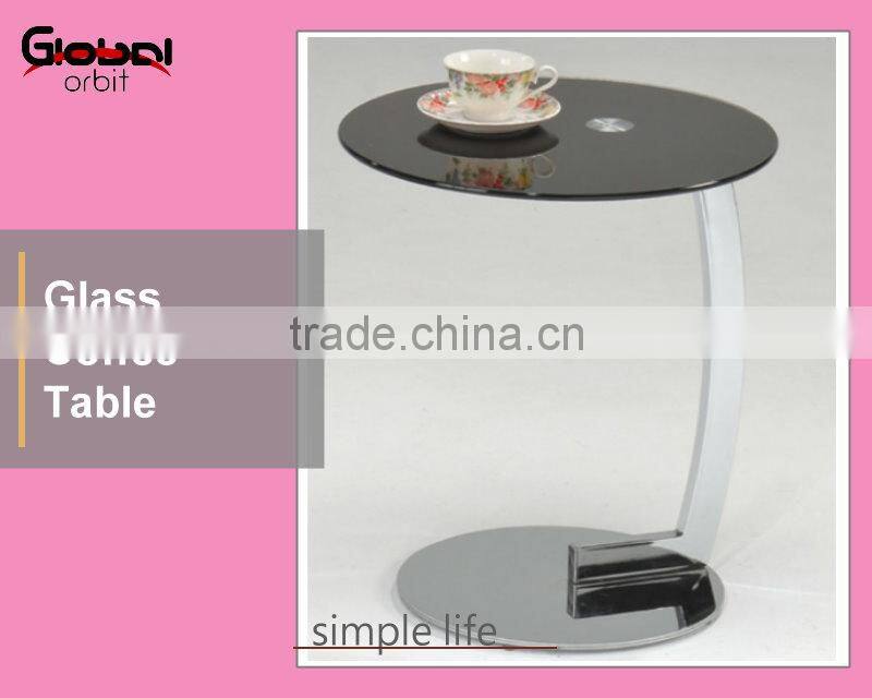 Tempered Glass Modern Design Metal Magazine Rack Small Design Table