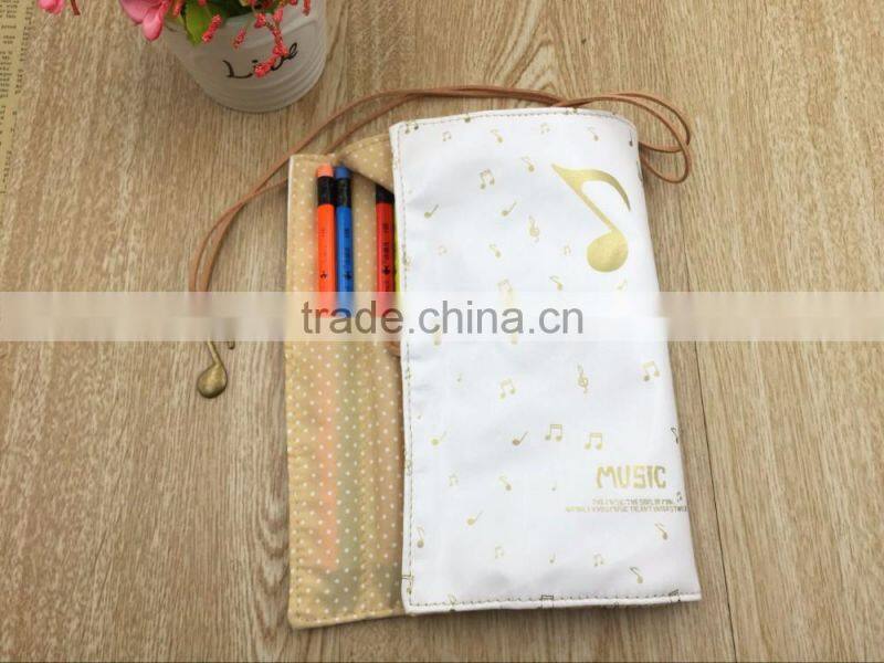 High quality top sale roll up round pencil case for students for office stationery