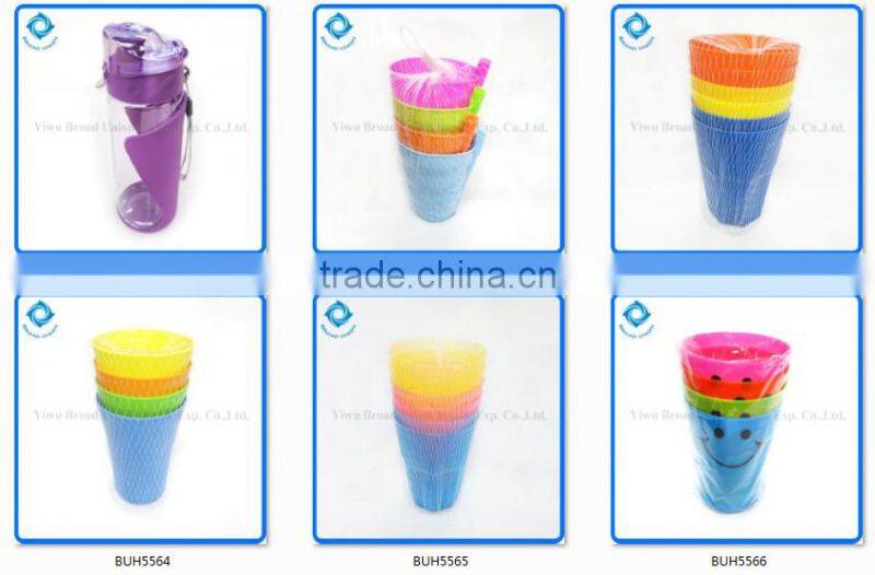 Plastic Water Cup Pink Water Cup Round Water Cup