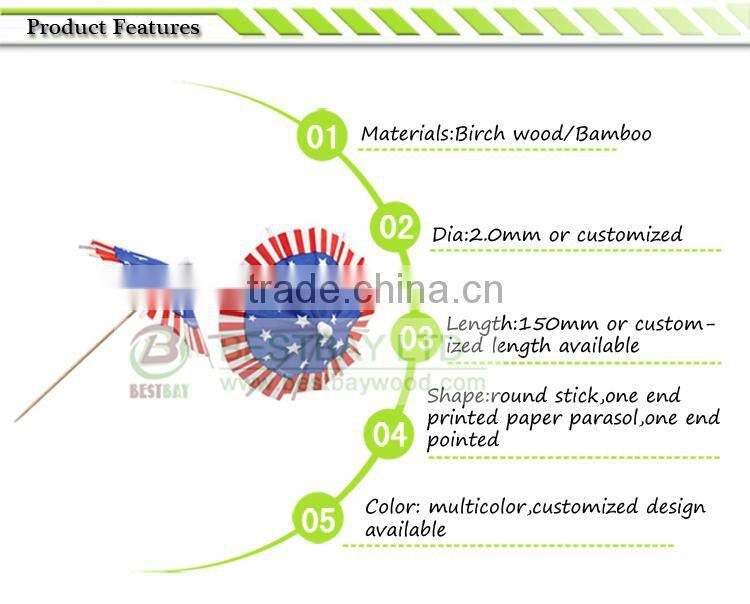 Wholesale Cocktail Umbrella Paper Parasol Picks