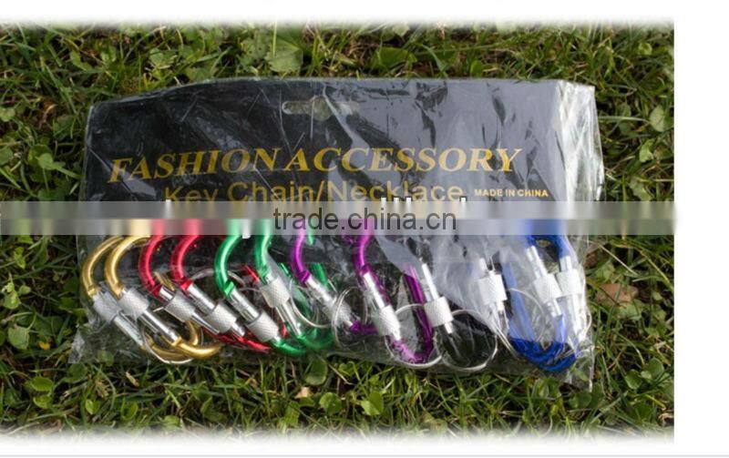 D shape climbing hook with locked/Aluminum Mountain Climbing Hook